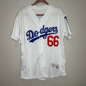 Authentic Yasiel Puig LA Los Angeles Dodgers #66 Majestic Jersey 44